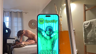 I fuck my friend's sister and cum on her ass after catching her in the shower during family dinner
