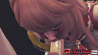 Raphtalia 3D Hentai - Sensual Busty Anime Girl Engages in POV Blowjob, Deep Irrumatio, and Explosive Facial Cumshot