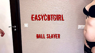 Destroying My Pathetic Slave's Small Balls and Small Dick Easycbtgirl