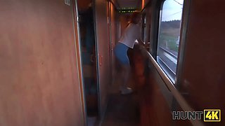 Hunt4k. swift and aggressive fuck with a red haired in a teach while her boyfriend is not around