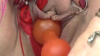 BBW blonde German slut rides dick like crazy