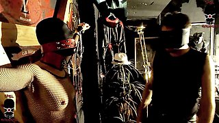 Spiel Maschinerie's BDSM Club Session - Bondage, Hard Whipping, Spit Roast, Facefuck, Rough Anal and More Fun