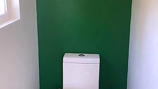 Cumshot amateur MILF suck and jerks dude in the bedroom