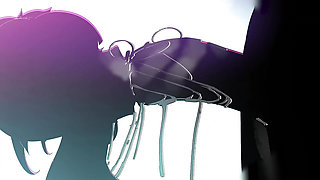 A white anime girl gets caught in party and get banged by a neighbour man who is near party