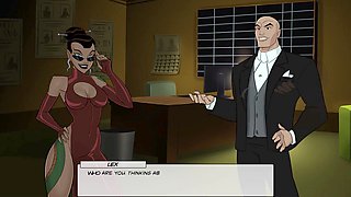 Voluptuous superheroine in youthful DC comic hentai action