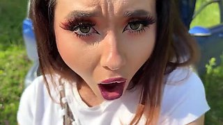 Hot Russian Teen Nka Legran Gives Blowjob in Car - Outdoor Sex & Deep Throat