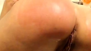 Masturbating with Dildo in the Bathroom