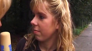 Cute Teen From Germany Masturbats on Outdoor Casting