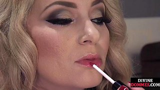 Busty domina facesitting on loser