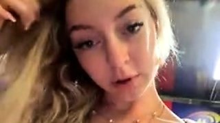 Blonde teen Sierras first erotic masturbation video