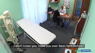 She's attempting to explain to her doc that she likes aggressive sex - faux hospital