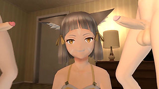 Mythra X Pyra X Nia - Ear Penetration (futa Shemale)