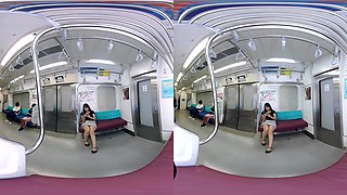 The Girl I Met On The Train Happens To Be My Naughty Coworker - Asian Office Girl Striptease