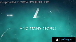 Girlsway - nasty cougar Cory Chase has dual dildo scissoring after getting strap-on double-penetrated! cruel rectal