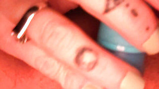 Close up of my pussy cumming while I have a dildo in my ass