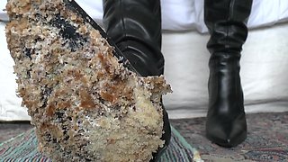 Boot Meal! Eating Cake From Soles POV, Lady Victoria Valente