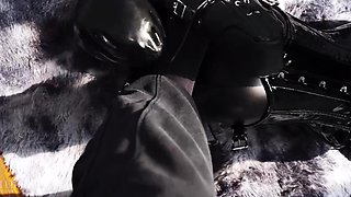 Extreme fetish latex play