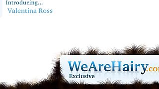 Valentina Ross hairy MILF shows her clit