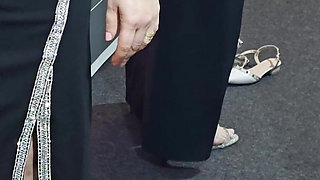 Stepmom get changed in new dress in front of stepson dick