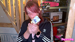 Sucking My Neighbors Cock in the Basement While Smoking