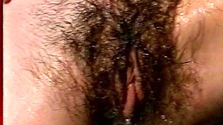 French Babe with Hairy Pussy Got Big Load on Her Wet Cunt