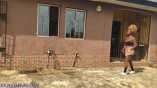 Ebony College Babe Jazmine Came Looking for Her Boyfriend and Got Bang Hardcore by Neighbor BBC