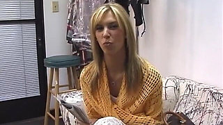 Charming Young Blonde with Perfect Big Natural Tits Is Not Against to Play with Her Pussy Using Sex Toy