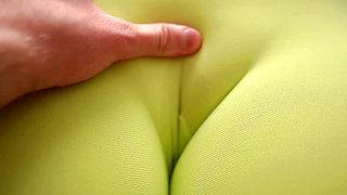 Rubbing my perfect wet pussy in wet leggings