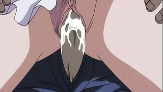 Masturbating anime maid