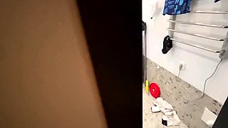 Sneaking on My Sexy Roommate in the Shower and Getting Handj