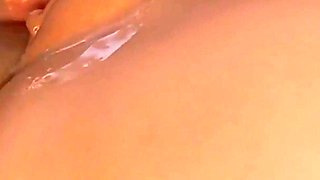 Double Creampie in Pink Juicy Pussy - Close up