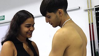 I fuck my stepsister's pussy on a pool table - Spanish porn