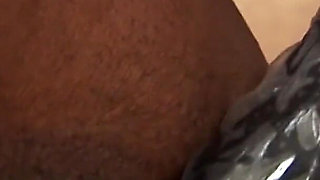 Two black girls play for big black cock