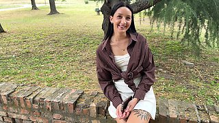 Tourist Girl Has Been Fucked in a Wood. Outdoor Sex with a Pretty Stranger
