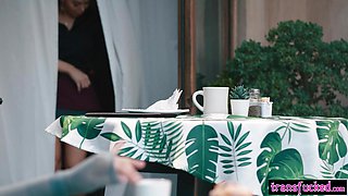 Calm day at restaurant turned into sex