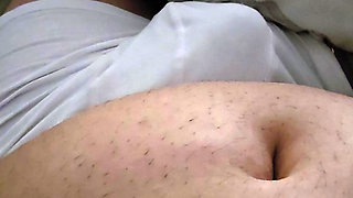 Step mom hand slip under step son white panties get his hard dick