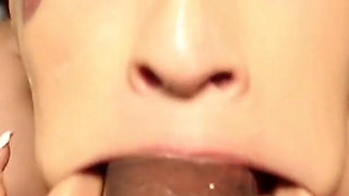 Lucky Gurl Showntell - Sexy Big Titty Ebony Blowjob and Hardcore Throat Fuck