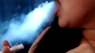 Nighttime Goth Girl Smoke Break