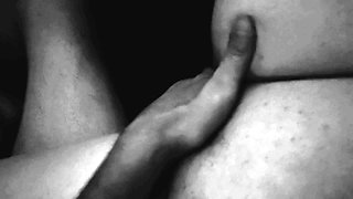 Slapping her pussy so hard