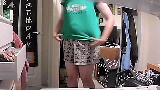 Hidden Spycam of wife getting ready