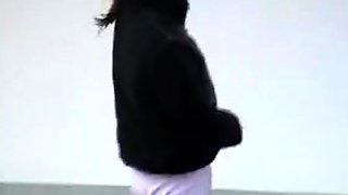 Two asian foot fetish school girl tease a cock