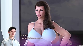 Interactive adult visual novel Apocalust featuring big-boobed mommy in POV gameplay