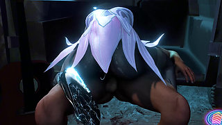 3D busty slut Asian whore teasing the big cock to fuck her wet pussy and make her orgasm