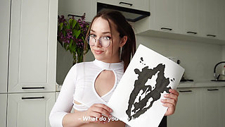 Sexy Psychologist Shows You Pictures, Then Slowly Starts Touching Her Pussy During the Session