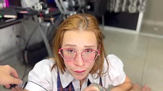 Seductive Latina Step Sister Fucks Gamer Step Brother - POV Blowjob and Cum Drinking