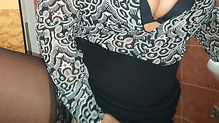 My Stepmom Caught Me Masturbating in the Bathroom