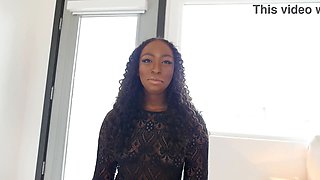 KOKOHONTAS Ebony Black Girl Big White Dick POV Blowjob and Cum Load Swallow