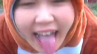 Gurgled Mucus, Shared Spit - Ameri Hoshi Feeds the Sticky Fluids to Ena Yuzuriha Like She Needs It, Watching Her Swallow