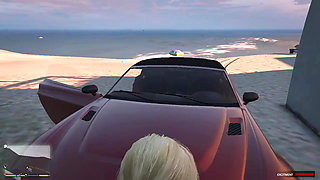 Trevor Sneaky Cheating with thick and curvy of dominant woman with perfect natural tits Tracey in his GT in the Beach part 2