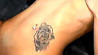 Hot Brunette Fucks Multiple Huge Dicks and Bukkake